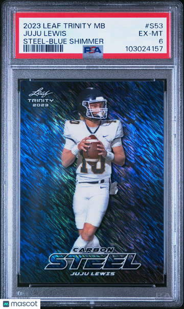 2023 Leaf Trinity Mega Box Steel Juju Lewis #S53 Steel-Blue Shimmer PSA 6
