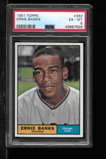 1961 TOPPS ERNIE BANKS PSA 6