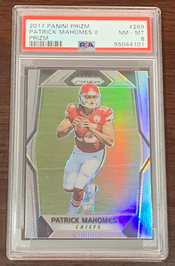 2017 Prizm Patrick Mahomes PSA 8