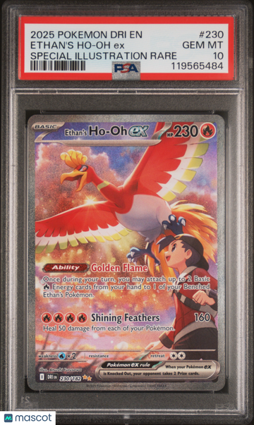 Destined Rivals Ethan's Ho-Oh EX Holo Special Illustration Rare PSA 10 #230