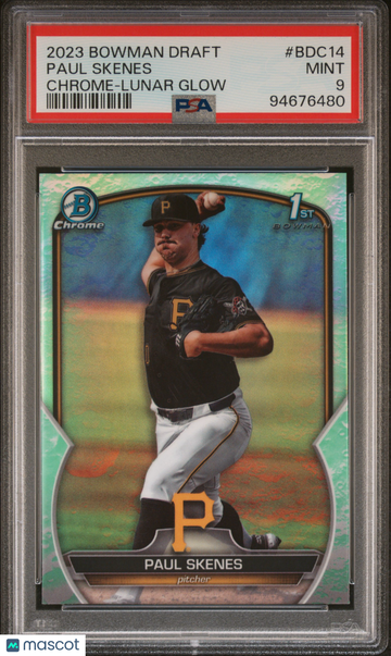 2023 Bowman Draft Paul Skenes #BDC14 Chrome Lunar Glow Ref PSA 9