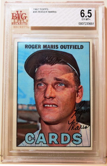 1967 Topps #45 Roger Maris BVG 6.5 EX-MT+