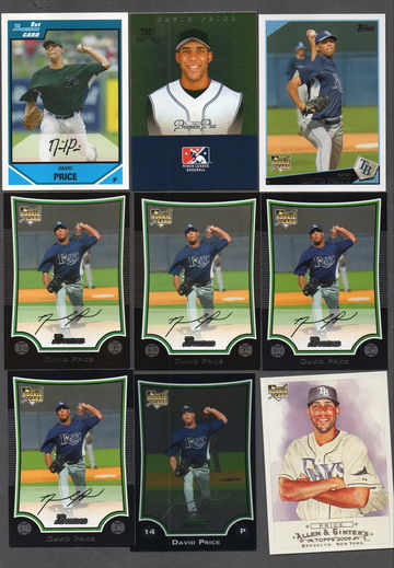David Price Baseball Card Lot (58) - Many Rookies RC, Inserts, Nice Variety