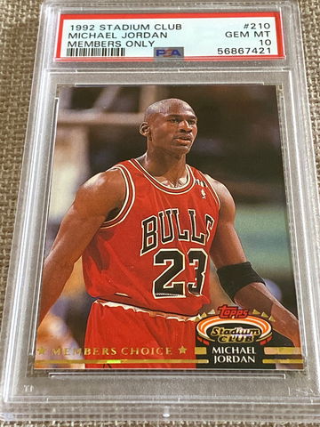 1992 STADIUM CLUB MICHAEL JORDAN PSA10