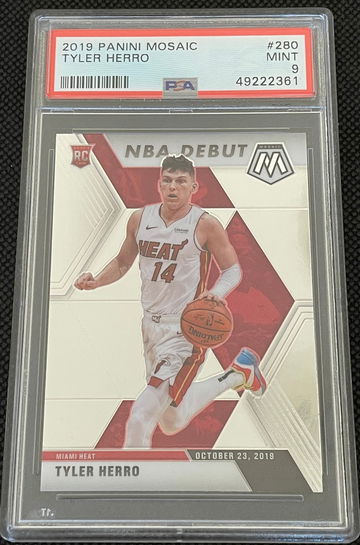 Tyler Herro 2019 Mosaic Prizm Debut PSA 9