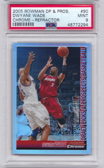 Dwyane Wade 2005 Bowman Draft Picks and Prospects Refractor PSA 9