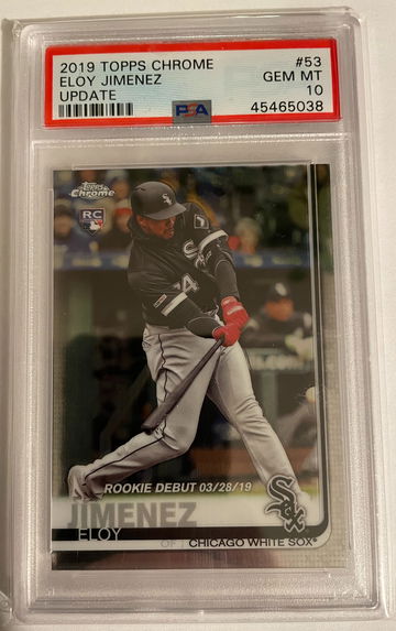 2019 Topps Chrome Eloy Jimenez Update PSA 10  Rookie Card