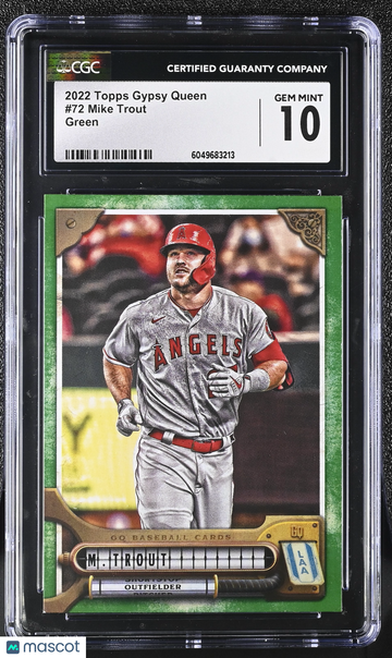 2022 Topps Gypsy Queen Mike Trout #72 Green CGC 10
