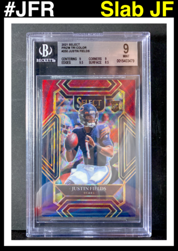 2021  Panini Select Justin Fields Tri-Color Prizm /149 #250 BGS 9 Mint