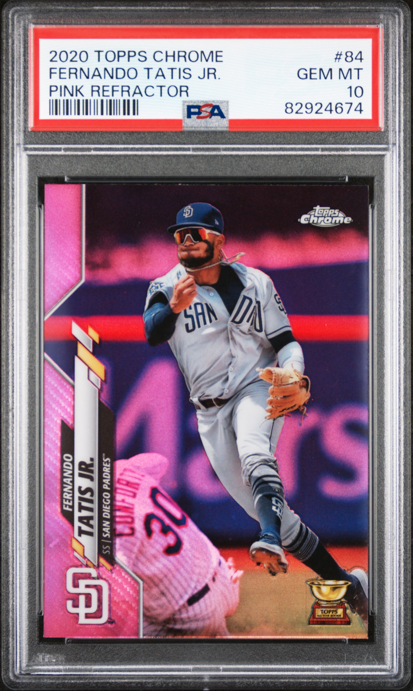 2020 Topps Chrome Pink Refractor Fernando Tatis Jr. #84 PSA 10