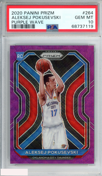 2020 PANINI PRIZM ALEKSEJ POKUSEVSKI #264 PURPLE WAVE ROOKIE RC PSA 10 GEM MT