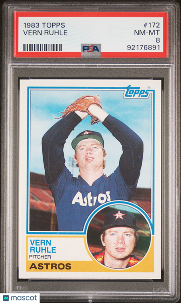 1983 Topps Vern Ruhle #172 PSA 8