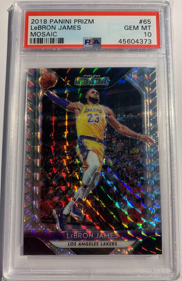 2018-19 Prizm Mosaic Lebron James PSA 10