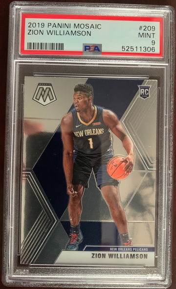 2019 Panini Mosaic Zion Williamson PSA 9