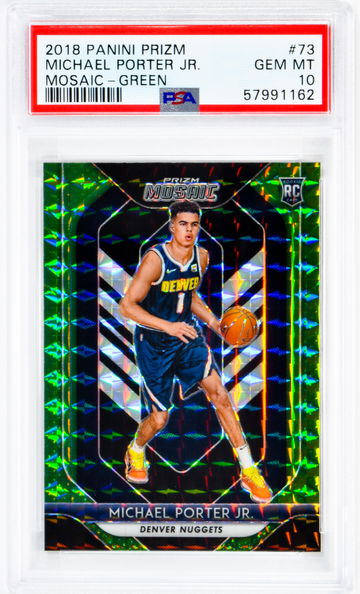 2018 Michael Porter Jr. Panini Prizm  Mosaic Green  #73 PSA 10