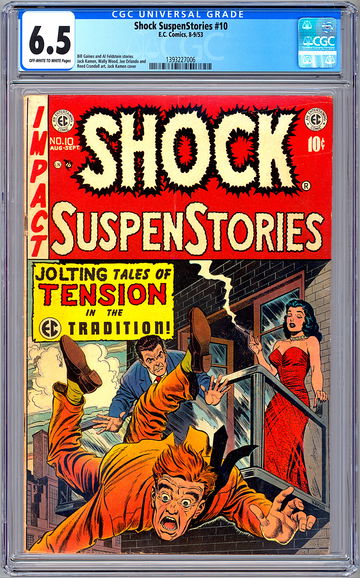SHOCK SUSPENSTORIES #10 CGC 6.5 AL FELDSTEIN BILL GAINES WALLY WOOD ART EC 1953