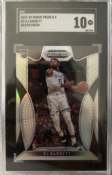 2019-20 RJ Barrett Panini Prizm Draft Picks Silver SGC 10