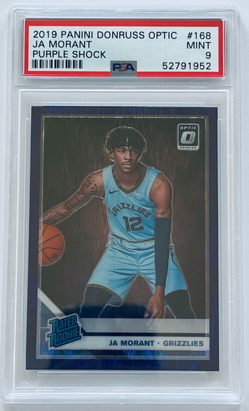 Ja Morant 2019 Optic Purple Shock 168 RC PSA 9 Rated Rookie