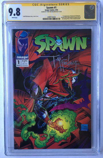 SPAWN #1 SIGNATURE SERIES VERIFIED CGC 9.8 "Cape" in Silver Ink FREE S/H.