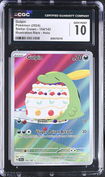 2024 Pokemon #154/142 Gulpin Stellar Crown CGC 10