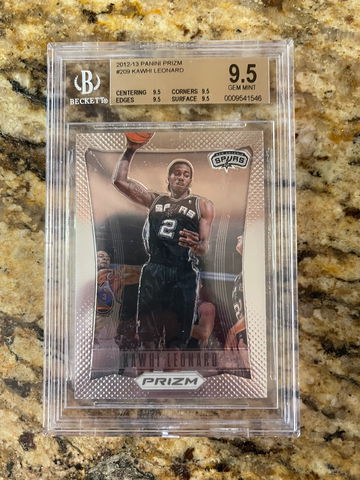 2012-13 prizm Kawhi Leanard BGS 9.5 True Gem