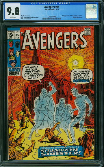 Avengers 85 CGC 9.8 1st Squadron Supreme 1 of 9 on Census