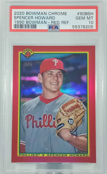 2020 Bowman Chrome Spencer Howard Red Refractor