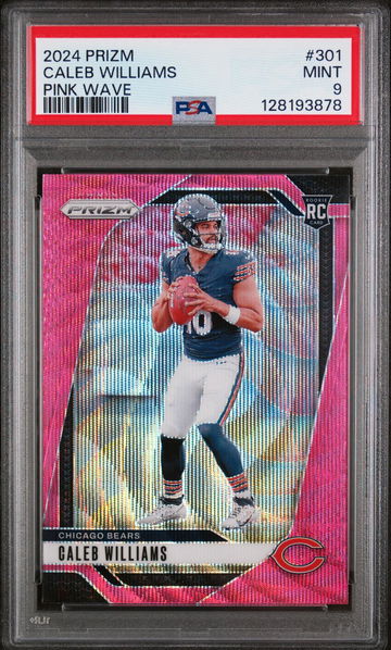 2024 Prizm Prizms Pink Wave Caleb Williams #301 PSA 9