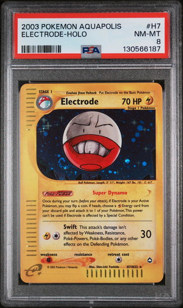 2003 Pokemon Aquapolis Holo Electrode #H7 PSA 8