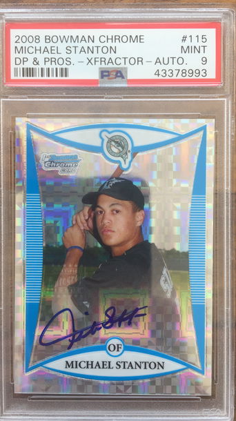 Mike Stanton xfractor auto psa 9 /225