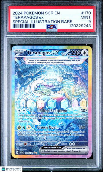 Stellar Crown Terapagos EX Holo Special Illustration Rare PSA 9 #170