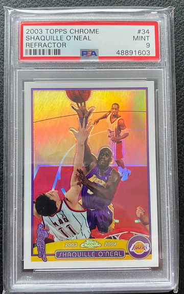 Shaquille O'Neal 2003 Topps Chrome Refractor PSA 9
