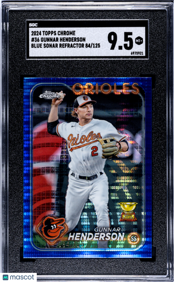2024 Topps Chrome Gunnar Henderson #36 Blue Sonar Refractor SGC 9.5