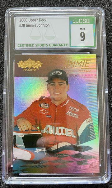 2000 Upper Deck Jimmie Johnson ROOKIE CARD #38 CSG 9 MINT GOAT