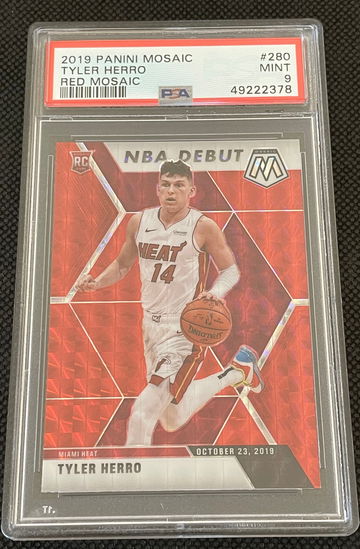 Tyler Herro 2019 Mosaic Prizm Debut Red PSA 9