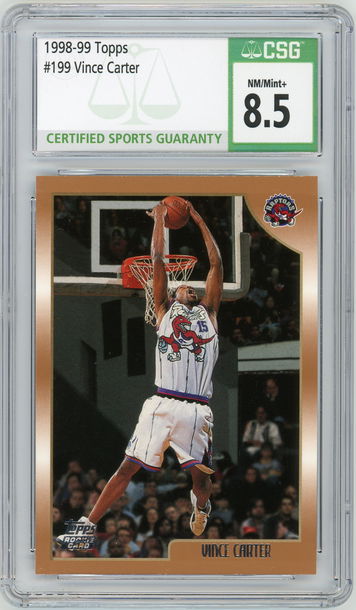 VINCE CARTER 1998-99 Topps Rc #199 CSG 8.5