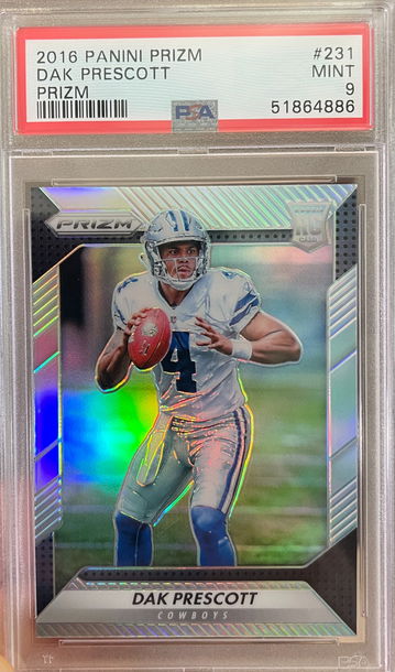 2016 Prizm Dak Prescott RC PSA 9 Cowboys