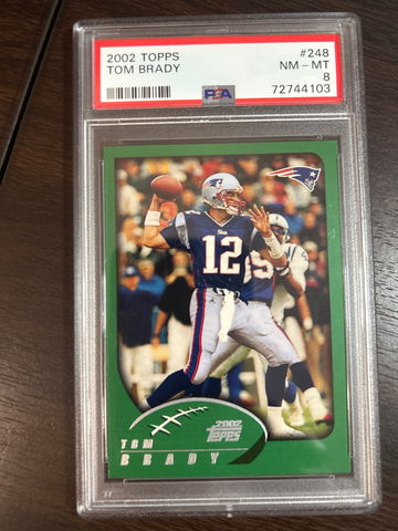 2002 Topps #248 Tom Brady PSA 8