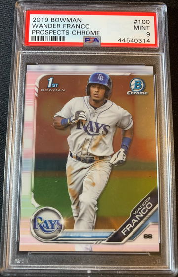 2019 Bowman Wander Franco chrome psa 9