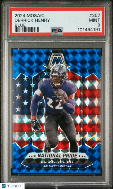 2024 Panini Mosaic Derrick Henry #257 Blue PSA 9