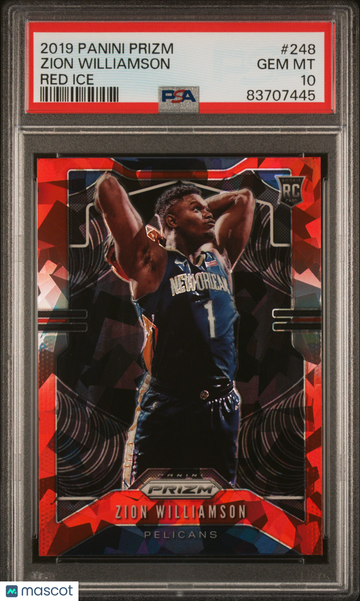 PSA 10 2019 Panini Prizm Zion Williamson Rookie RC Red Ice #248