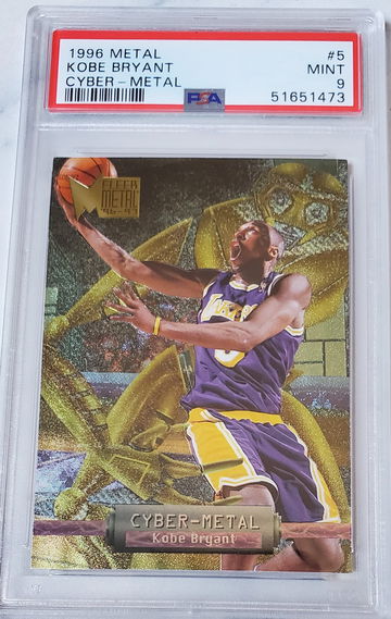 1996 Metal Kobe Bryant Cyber Metal PSA 9