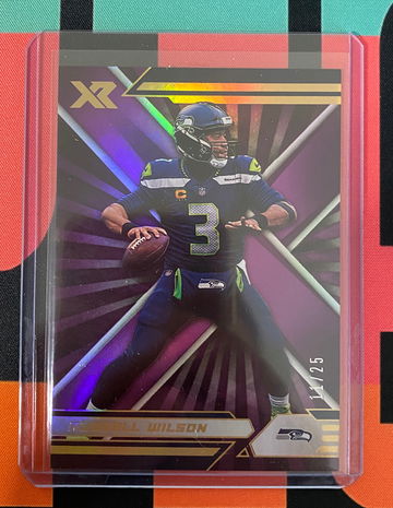 2021 Panini XR Purple Russell Wilson /25 SSP Seattle Seahawks - Broncos