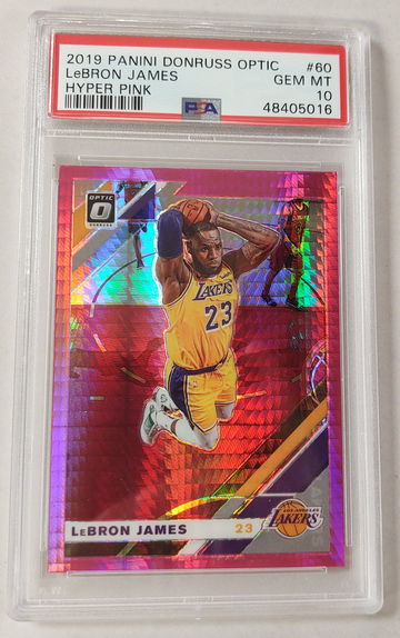 2019 Donruss Optic Lebron James Hyper Pink Prizm #60 PSA 10