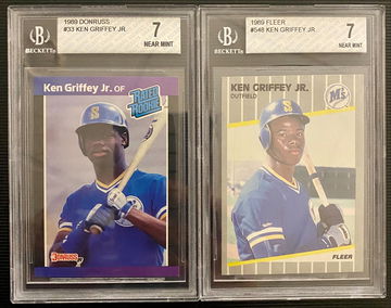 1989 Griffey Donruss and Fleer BGS 7 RC Lot! Nice subgrades!