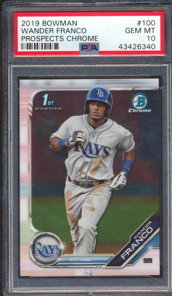 2019 Bowman Chrome Prospect #100 Wander Franco RC PSA 10 GEM MINT 43426340