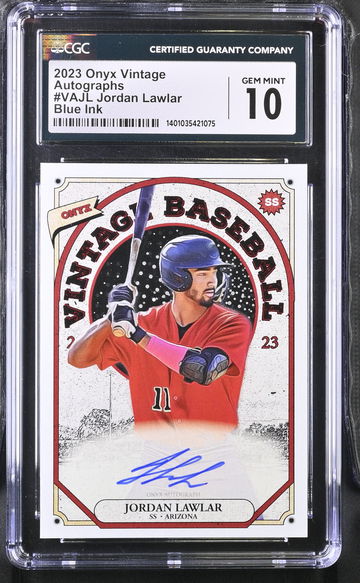 2023 ONYX JORDAN LAWLAR VINTAGE AUTOGRAPHS #VAJL CGC 10 BL.D1.47