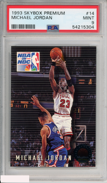 1993 SKYBOX PREMIUM MICHAEL JORDAN #14 HOF CHICAGO BULLS PSA 9 MINT