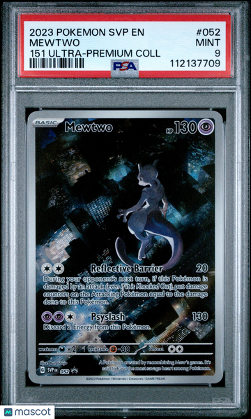 2023 Pokemon SVP EN-SV Black Star Promo Mewtwo 151 Ultra-Premium Coll PSA 9 #052