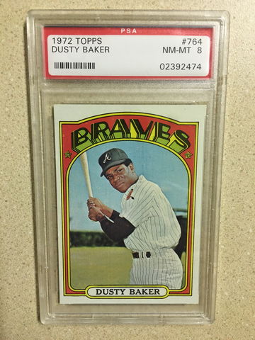 1972 Topps #764 Dusty Baker PSA 8 NM-MT BRAVES